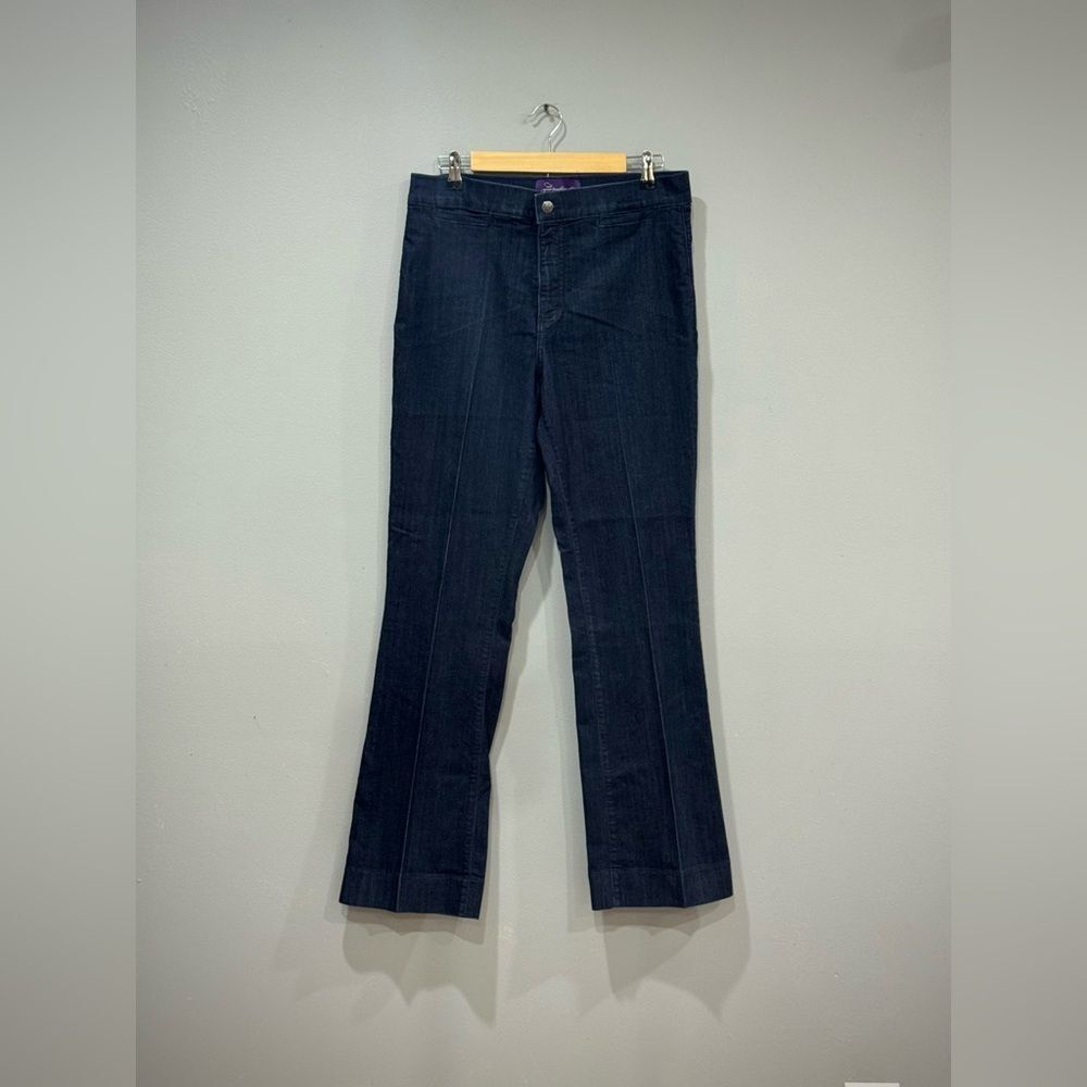 SALE! NYDJ Dark Wash Flat Front Jeans Size 14 EUC